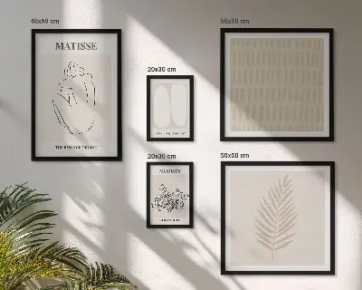 Gallery wall Minimalist style shapes