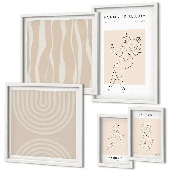 Gallery wall Minimalist forms of beauty