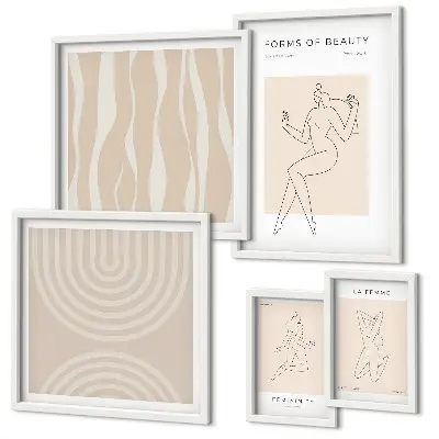 Gallery wall Minimalist forms of beauty
