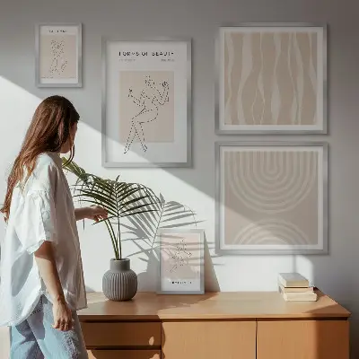 Gallery wall Minimalist forms of beauty