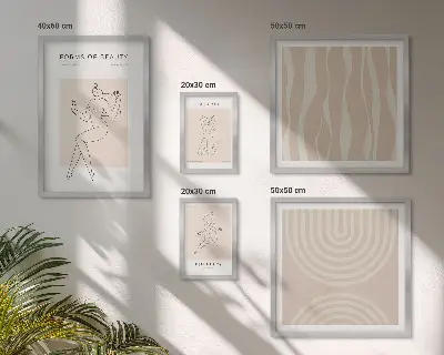 Gallery wall Minimalist forms of beauty