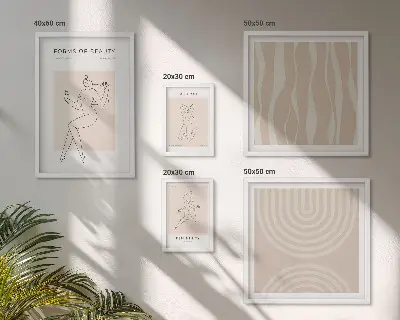 Gallery wall Minimalist forms of beauty
