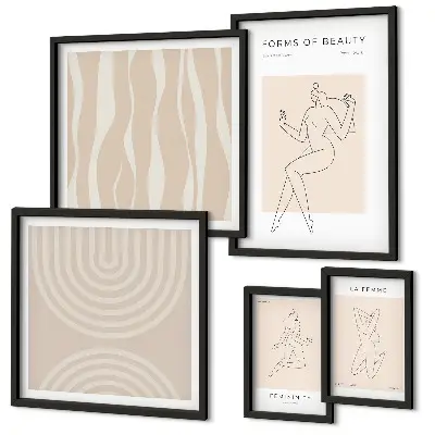 Gallery wall Minimalist forms of beauty