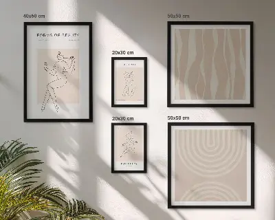Gallery wall Minimalist forms of beauty