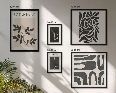 Gallery wall Modern plant motifs