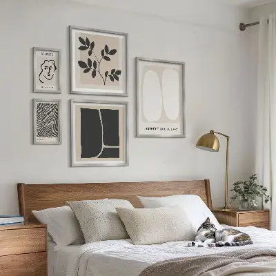 Set of 5 wall art pieces Stylish graphics minimalism lines