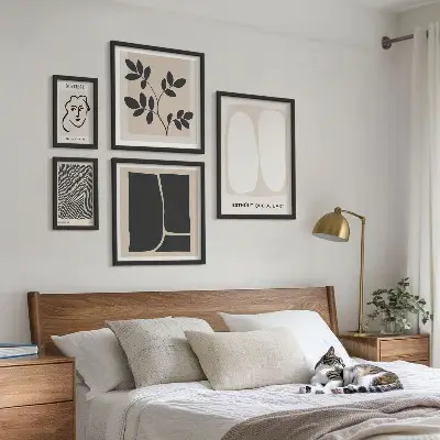 Set of 5 wall art pieces Stylish graphics minimalism lines