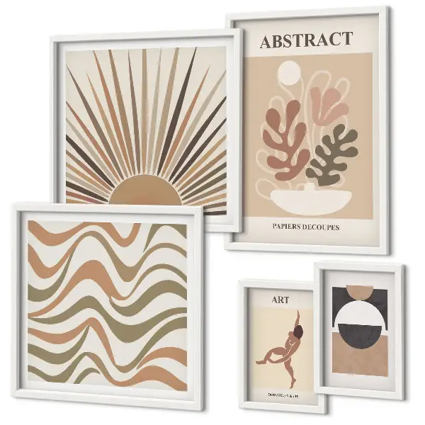 Gallery wall Stylish plant abstractions