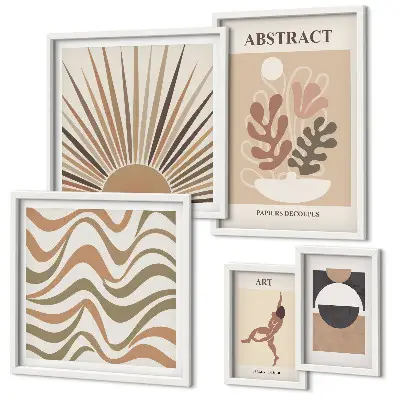 Gallery wall Stylish plant abstractions
