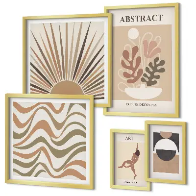 Gallery wall Stylish plant abstractions