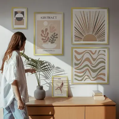Gallery wall Stylish plant abstractions