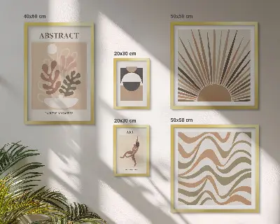Gallery wall Stylish plant abstractions