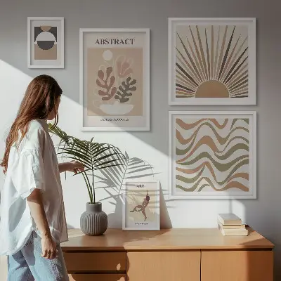 Gallery wall Stylish plant abstractions