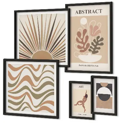Gallery wall Stylish plant abstractions