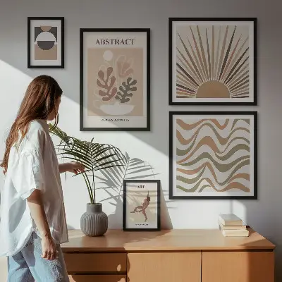 Gallery wall Stylish plant abstractions