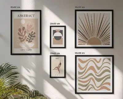 Gallery wall Stylish plant abstractions