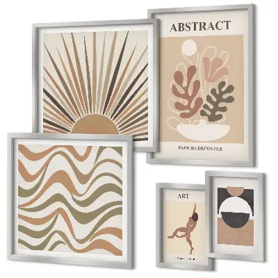 Gallery wall Stylish plant abstractions