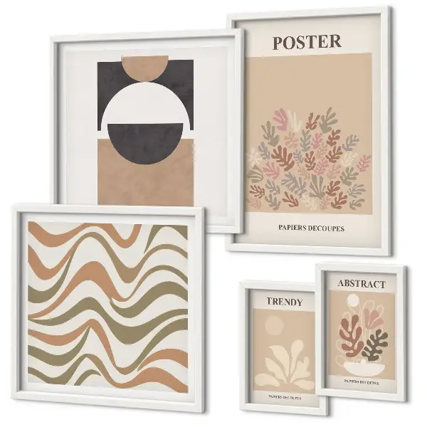 Framed photo set Stylish plant abstractions