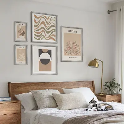 Framed photo set Stylish plant abstractions