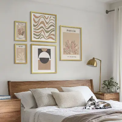 Framed photo set Stylish plant abstractions