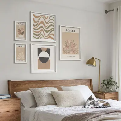 Framed photo set Stylish plant abstractions