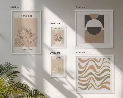 Framed photo set Stylish plant abstractions
