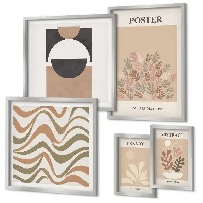 Framed photo set Stylish plant abstractions