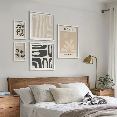 Gallery wall Stylish plant decorative motifs
