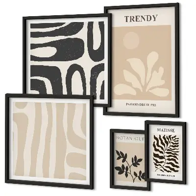 Gallery wall Stylish plant decorative motifs