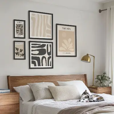 Gallery wall Stylish plant decorative motifs