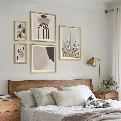 Framed photo set Abstract geometric forms