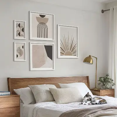 Framed photo set Abstract geometric forms