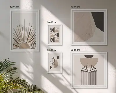 Framed photo set Abstract geometric forms