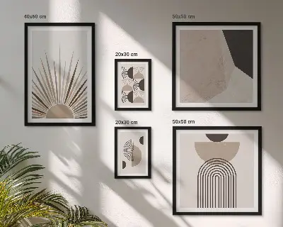 Framed photo set Abstract geometric forms
