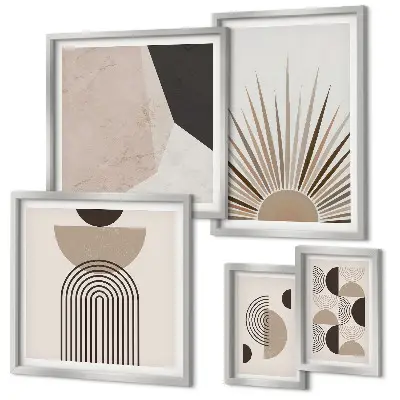 Framed photo set Abstract geometric forms