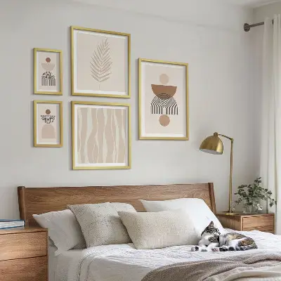 Set of 5 wall art pieces Abstract forms of nature