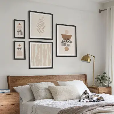Set of 5 wall art pieces Abstract forms of nature