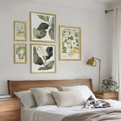 Framed photo set Floral motifs London Dublin Tokyo