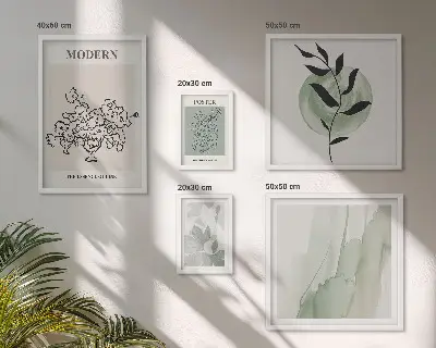 Framed photo set modern minimalist decorative wall art