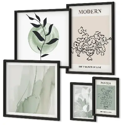 Framed photo set modern minimalist decorative wall art