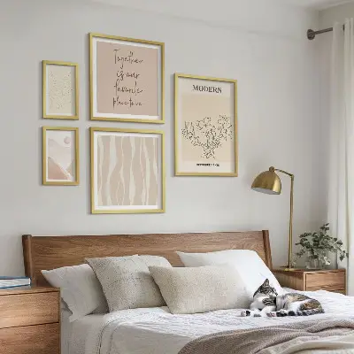 Set of 5 wall art pieces Modern minimalist style set