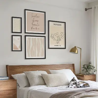 Set of 5 wall art pieces Modern minimalist style set