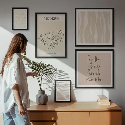 Set of 5 wall art pieces Modern minimalist style set