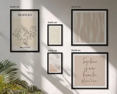 Set of 5 wall art pieces Modern minimalist style set