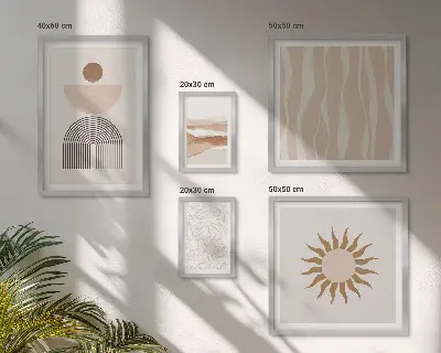 Gallery wall Stylish abstract forms of nature