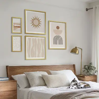 Gallery wall Stylish abstract forms of nature