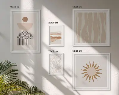 Gallery wall Stylish abstract forms of nature