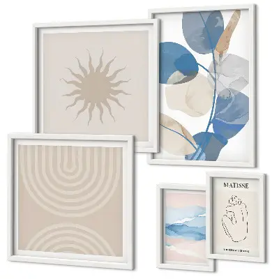 Abstract plant gallery wall stylish wall art set