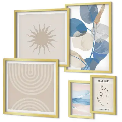 Gallery wall Stylish abstract plants
