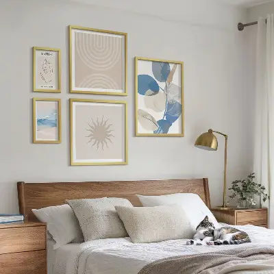 Abstract plant gallery wall stylish wall art set